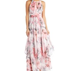 R&M Richards halter maxi dress